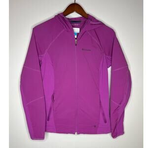 Columbia Soft Shell Full Zip Hooded Jacket Purple color size medium Retail $120